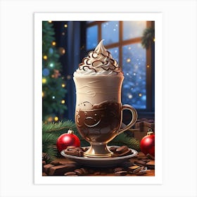 Delicious Christmas Latte Art Print