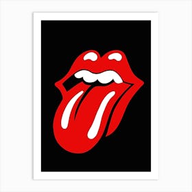 Rolling Stones Tongue music band Art Print