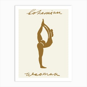 Woman In Yoga Pose Art Print