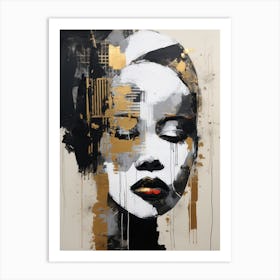 Gold And Black 1 Art Print