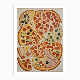 Pizza And More Pizza Art Print