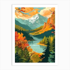 Autumn Landscape Painting Art Print