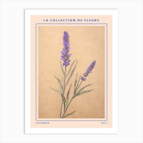 Lavender French Flower Botanical Poster Art Print