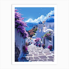 Beautiful Santorini Greece Wall Art 20 Art Print