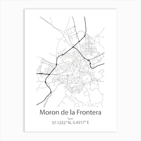 Moron,Cuba Minimalist Map Art Print