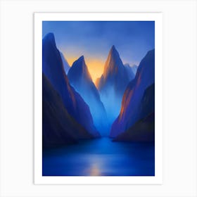 Sunset In The Mountains 2 Art Print