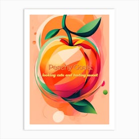 Peach Goals Art Print