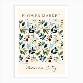 Flower Market Mexico City Art Print