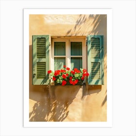 Window With Flowers 1 Art Print