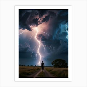 Lightning In The Sky 7 Art Print