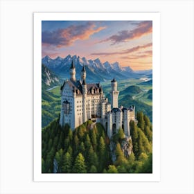 Neuschwanstein Bavaria Germany Art Print