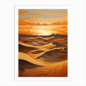 Sunset In The Desert 29 Art Print