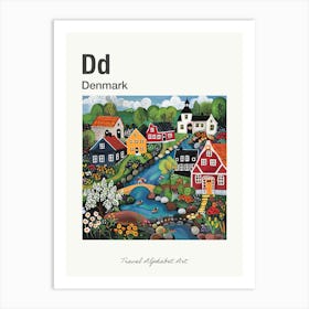 Kids Travel Alphabet  Denmark 3 Art Print