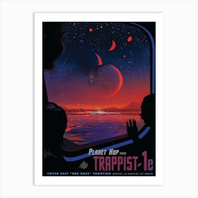 Planet Hop Trappist 1 Vintage Space Poster Art Print