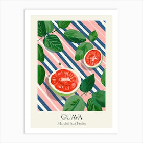 Marche Aux Fruits Guava Fruit Summer Illustration 4 Art Print