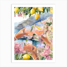 Lemon Amalfi Coast Print Art Print