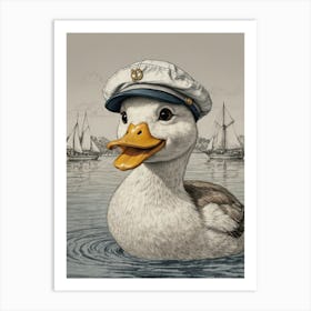 Sailor Duck Art Print