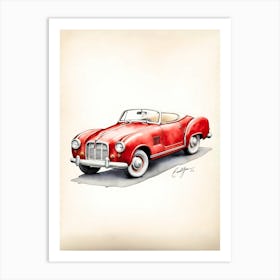 Vintage Convertible Roadster Art Print