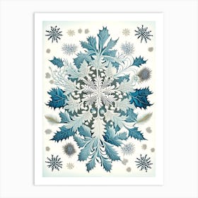 Individual, Snowflakes, Vintage Botanical 1 Art Print