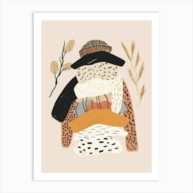 Hats And Scarves Art Print