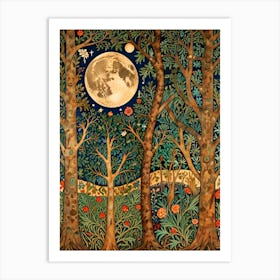 William Morris Moonlight In The Woods 72 Art Print