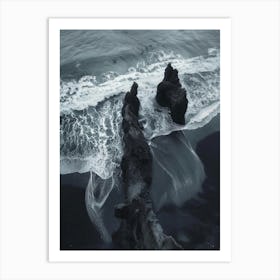 Black Sand Beach 1 Art Print