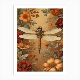 William Morris Dragonfly Autumn Exhibit (6) Art Print