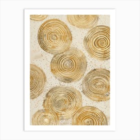 Gold Circles 2 Art Print