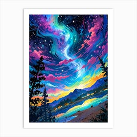 Starry Night Sky 14 Art Print