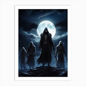 The Rising Undead In The Full Moon (34) Art Print