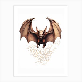 Big Brown Bat Vintage Illustration 3 Art Print