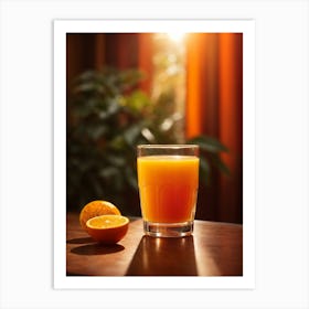 Glass Of Orange Juice Art Print