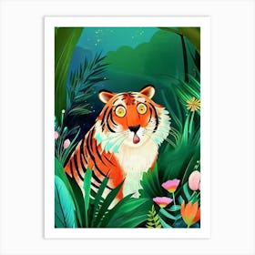 Luxmango Confused Tiger In The Forest Art Print