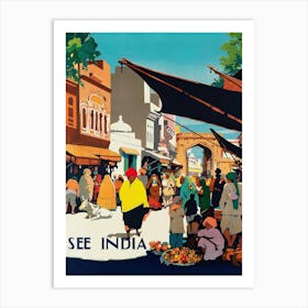 See India Vintage Travel Poster Art Print