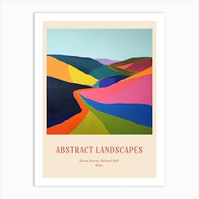 Colourful Abstract Brecon Beacons National Park Wales 1 Poster Art Print