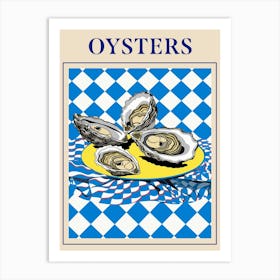 Oysters Seafood Poster Art Print