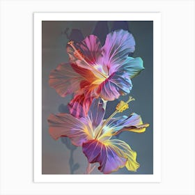 Iridescent Flower Hibiscus 3 Art Print