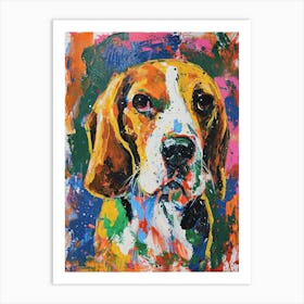 Beagle Acrylic Painting 17 Art Print