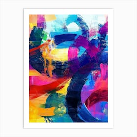 Colorful Background In Abstract Painting Style Art Print