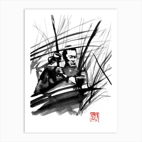 Samurai In The Field Art Print