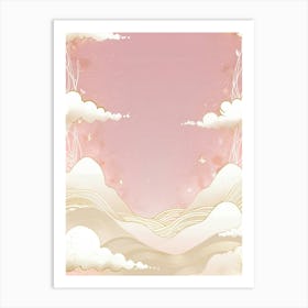 Pink Clouds Background Art Print