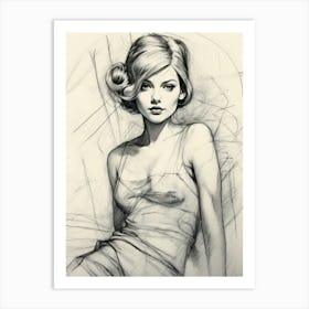 Sultry Gaze Art Print