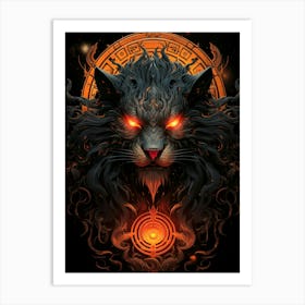 Tarot Card Lion Art Print