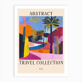 Abstract Travel Collection Poster Belize 2 Art Print