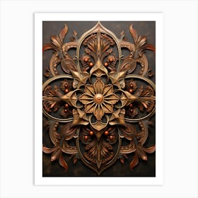 Symmetrical Mandalas Geometric Illustration 11 Art Print