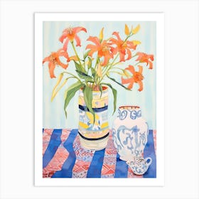 Orange Lilies Art Print