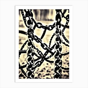 Chain Link Fence Photo Art Print