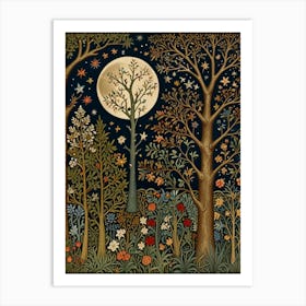 William Morris Moonlight In The Woods 1 Art Print