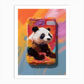 Panda Phone Case Oil Painting 4 Art Print