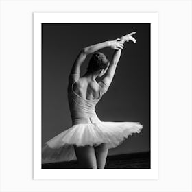 Ballerina In Black And White Art Print